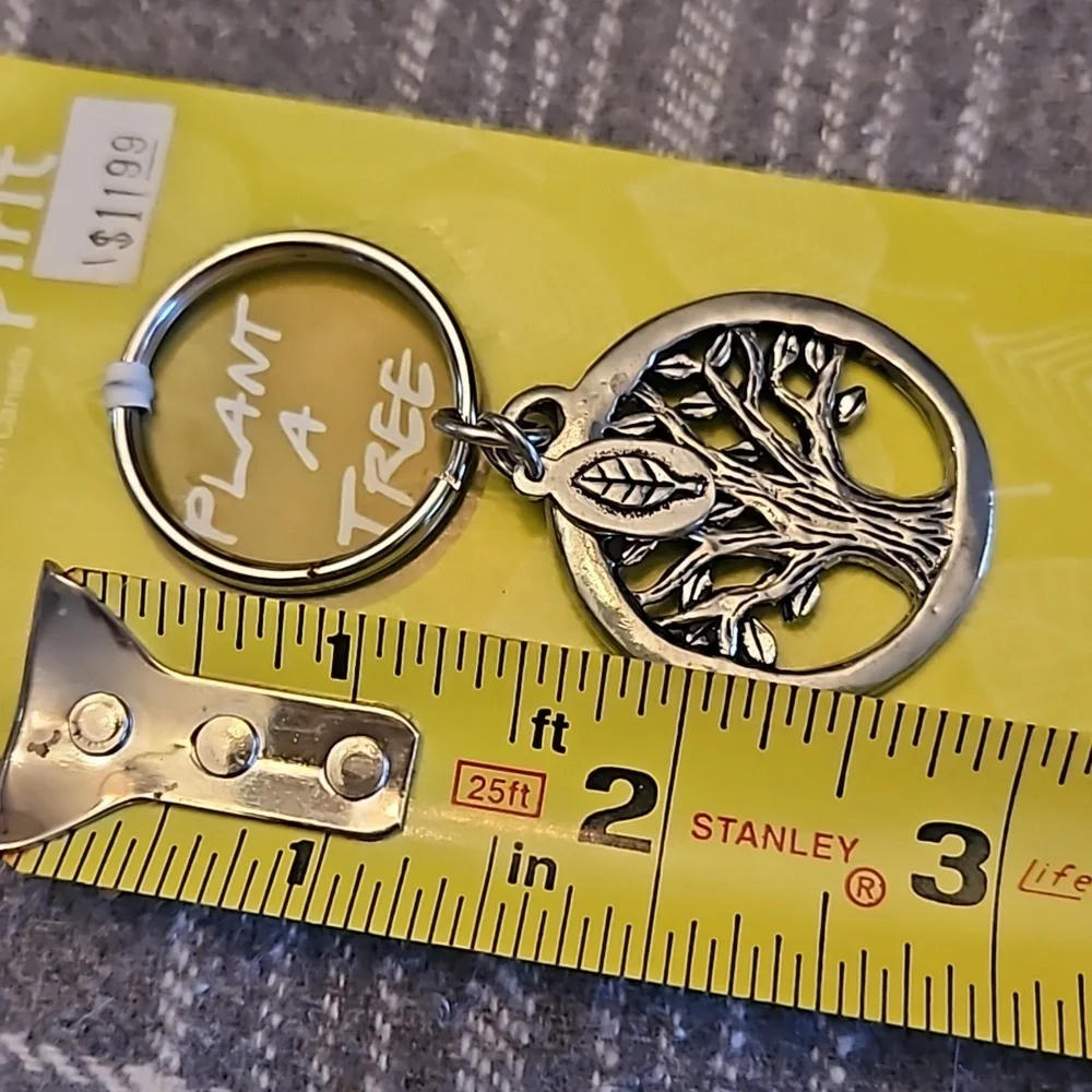 Tree of Life Silver Tone Key Ring